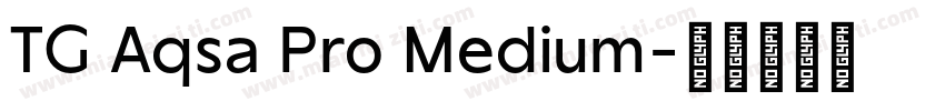 TG Aqsa Pro Medium字体转换